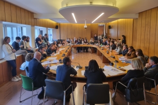 La sala Etruschi del Consiglio regionale durante la terza audizione sulla PL 207 La sala Etruschi del Consiglio regionale durante la terza audizione sulla PL 207