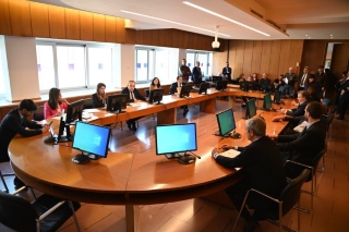 La prima seduta della commissione Bilancio, in cui Daniele Sabatini  stato eletto presidente.