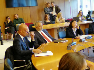 La commissione di oggi: da destra la presidente Savo e il presidente Rocca.