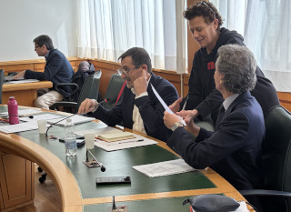 Il presidente Valeriani e l'assessore Maselli.