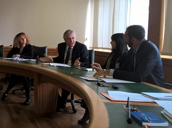 Un momento dell'audizione in commissione Vigilanza con l'assessore Orneli (secondo da sinistra).