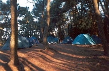 Un campeggio.