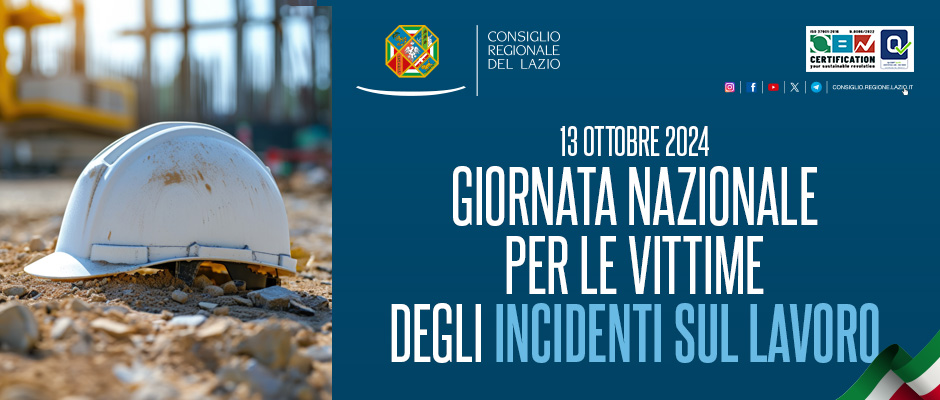 13 ottobre - Giornata nazionale per le vittime degli incidenti sul lavoro 
