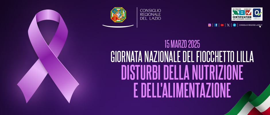 Giornata nazionale del Fiocchetto Lilla - Disturbi della nutrizione e dell'alimentazione