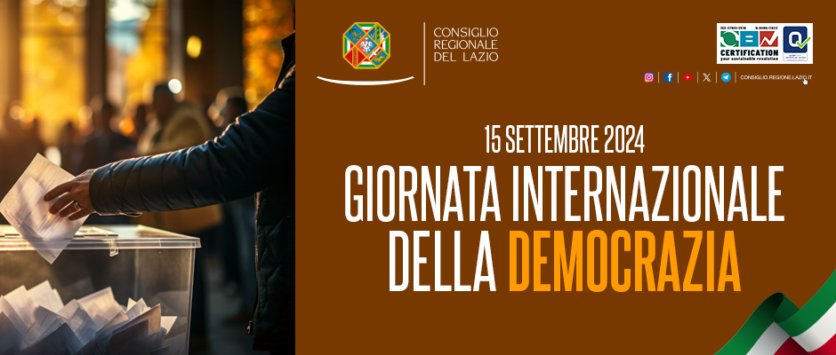 15 SETTEMBRE 2024 Giornata internazionale della Democrazia