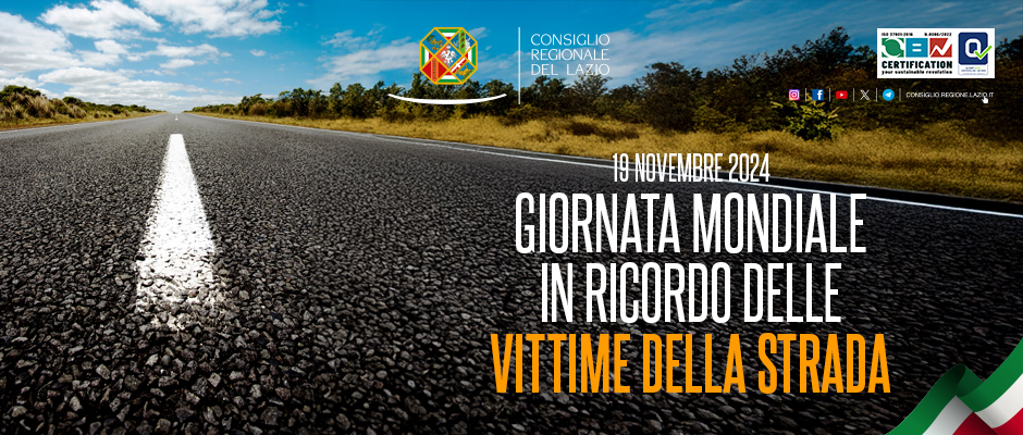 19 NOVEMBRE 2024 - Giornata Mondiale vittime della strada
