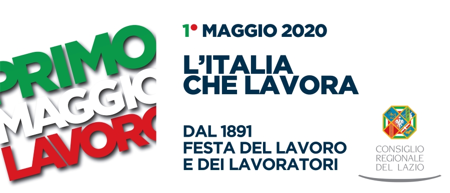 Il Manifesto della Festa del Lavoro del Consiglio regionale del Lazio.