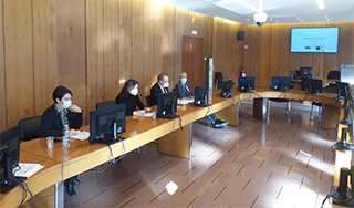 La sala Etruschi durante i lavori per la "Giornata della trasparenza".