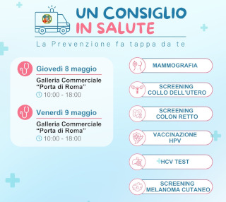 La locandina del programma "Un Consiglio in Salute"